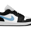 Jordan 1 Low Black University Blue White (W)
