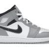 Jordan 1 Mid Light Smoke Grey (GS)