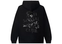 Anti Social Social Club Hell O Rose Hoodie Black