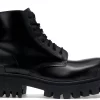 Balenciaga Strike 20mm Lace Up Boot Black