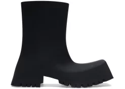 Balenciaga Trooper Rubber Boot Black