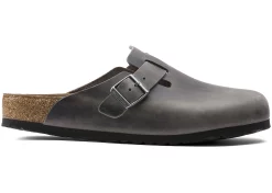 Birkenstock Boston Soft Footbed Oiled Leather Iron Grey