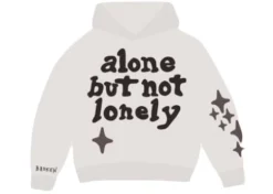 Broken Planet Market Alone But Not Lonely Hoodie White