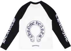 Chrome Hearts Horseshoe Baseball Shirt White/Black