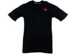 CDG Play Red Emblem T-shirt Black