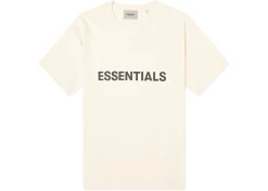 Fear Of God Essentials Boxy T-Shirt Applique Logo Butter Cream