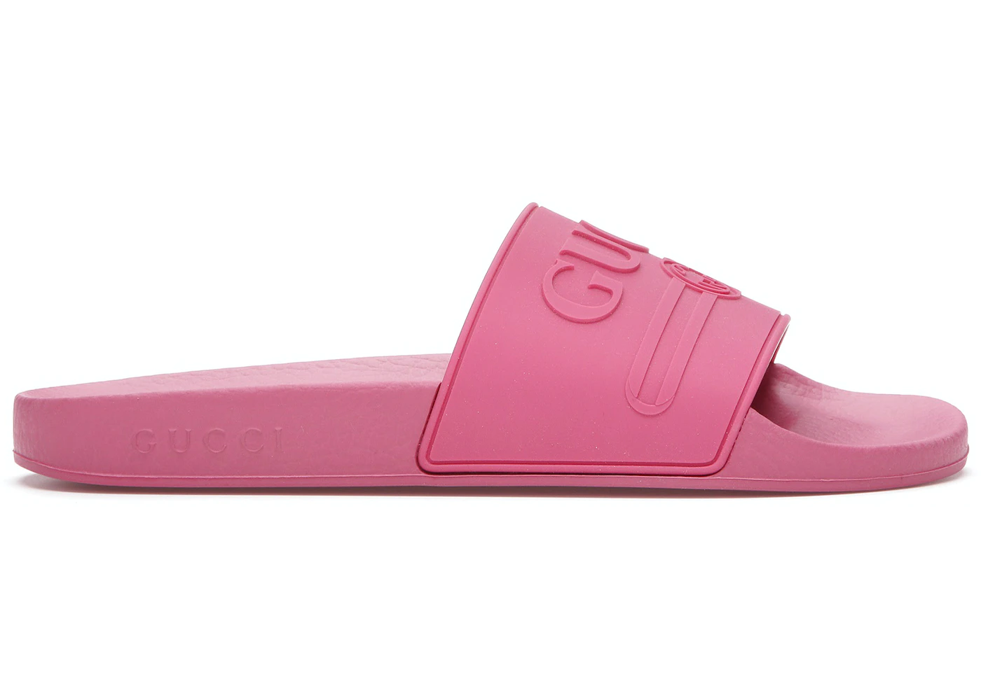 Gucci Logo Slide Pink Rubber 1 Gucci Logo Slide Pink Rubber