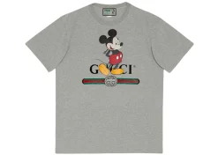 Gucci X Disney Oversized Logo-Print T-shirt Grey
