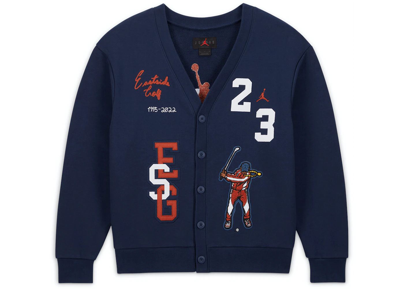 Jordan X Eastside Golf Cardigan Navy 1 Jordan X Eastside Golf Cardigan Navy