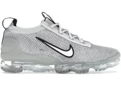Nike Air VaporMax 2021 FK White Black Metallic Silver