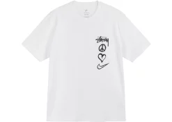 Nike X Stussy Peace, Love, Swoosh T-shirt White
