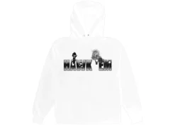 Pop Smoke X Vlone Hawk Em' Hoodie White