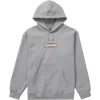 Supreme Burberry Box Logo Hooded Sweatshirt Heather Grey