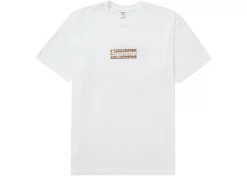 Supreme Burberry Box Logo Tee White