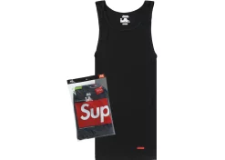 Supreme Hanes Tagless Tank Tops (3 Pack) Black