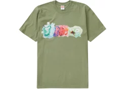 Supreme Watercolor Tee Light Olive