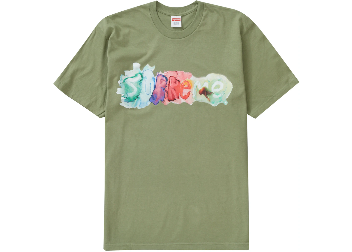 Supreme Watercolor Tee Light Olive 1 Supreme Watercolor Tee Light Olive