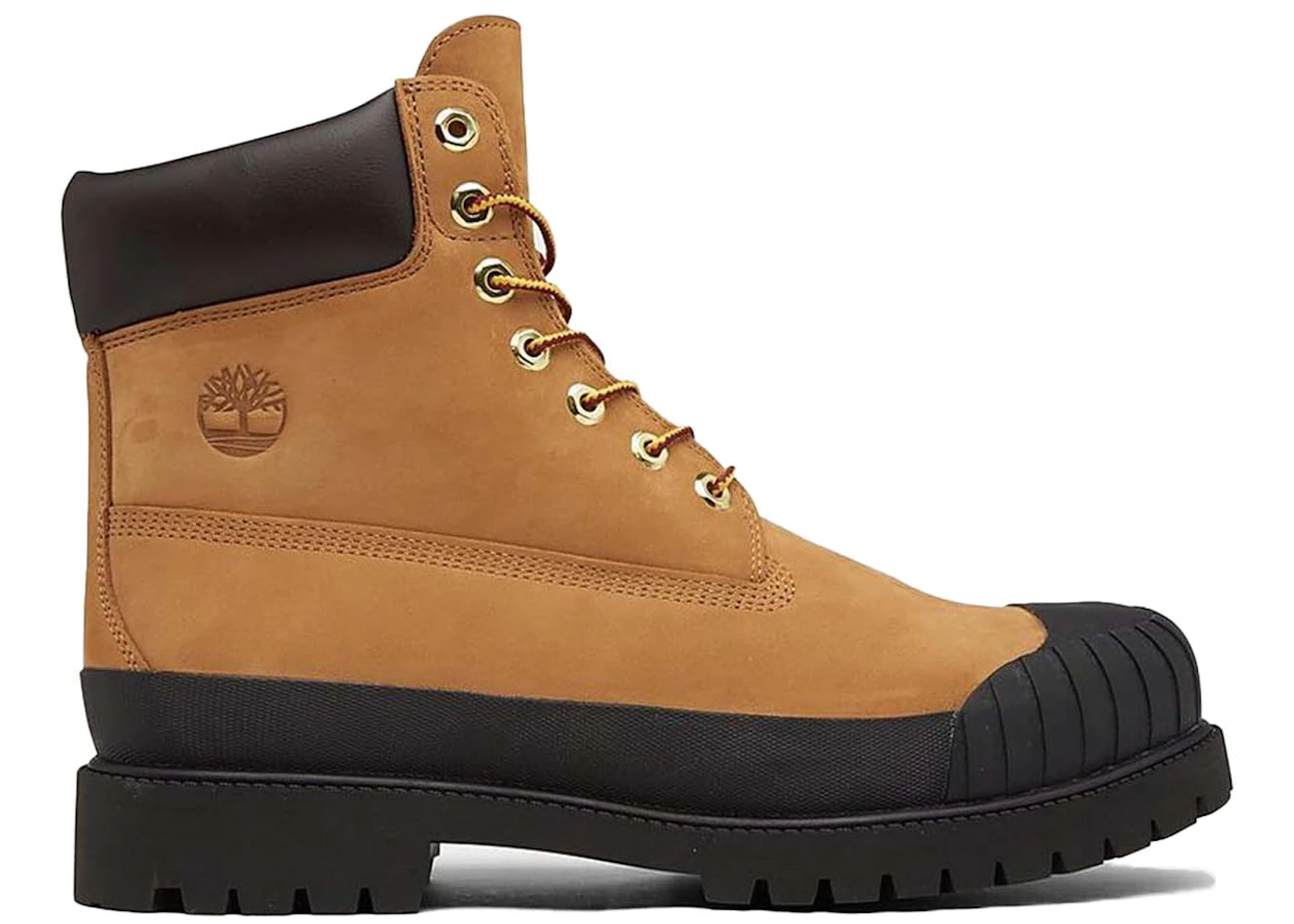 Timberland 6" Premium Boot Rubber Toe Wheat Black 1 Timberland 6" Premium Boot Rubber Toe Wheat Black