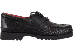 Timberland Woven Leather 3-Eye Lug Supreme Black