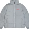 Trapstar Hyperdrive Puffer Jacket Light Grey/Red