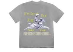 Travis Scott Cactus Jack X Neighborhood Carousel T-shirt Grey