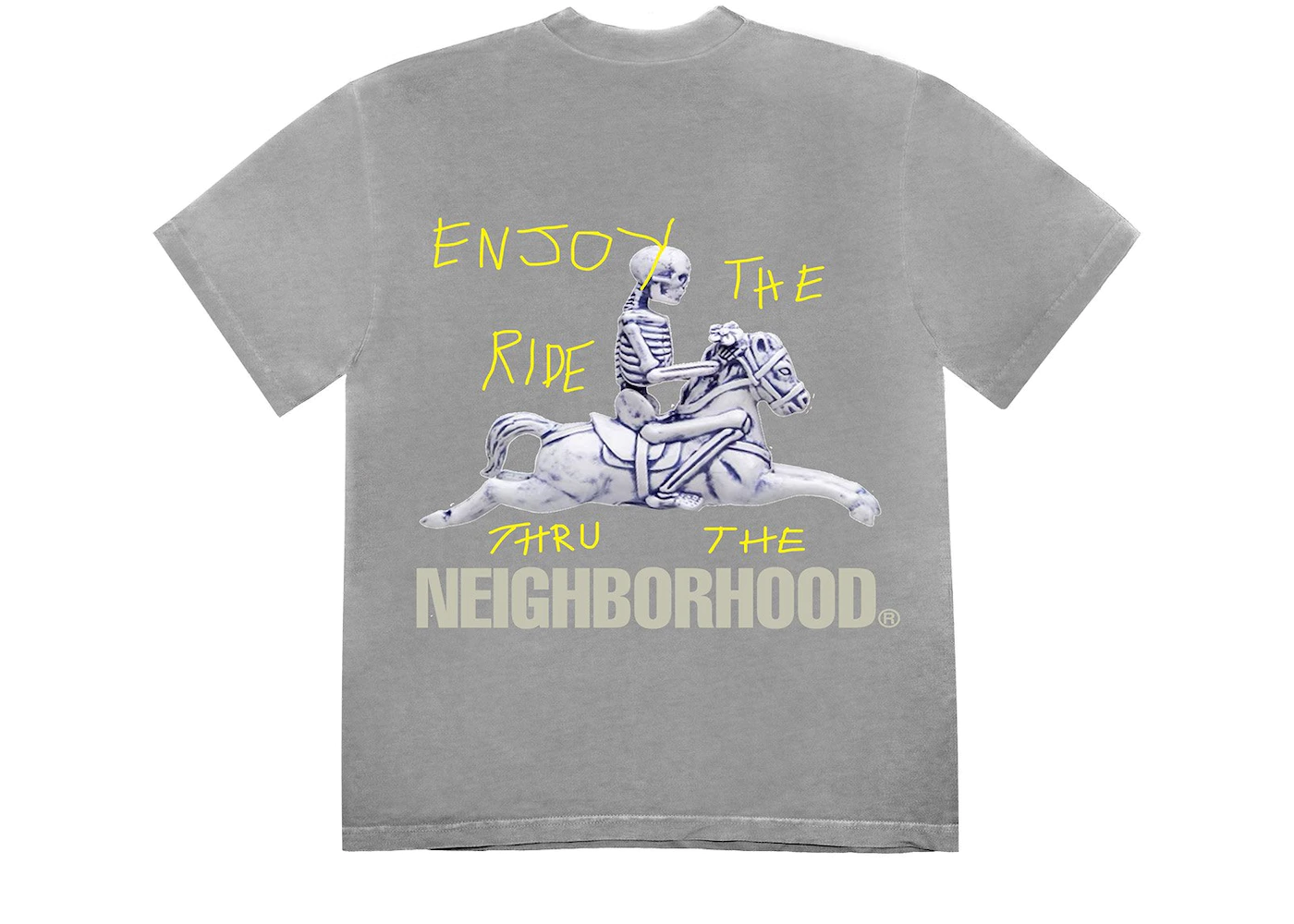 Travis Scott Cactus Jack X Neighborhood Carousel T-shirt Grey 1 Travis Scott Cactus Jack X Neighborhood Carousel T-shirt Grey