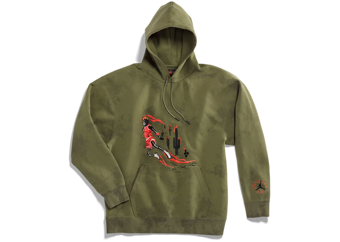 Travis Scott Jordan Washed Suede Hoodie Olive 1 Travis Scott Jordan Washed Suede Hoodie Olive
