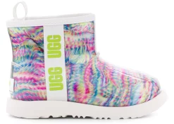 UGG Classic Clear Mini Pixelate Boot White (Kids)
