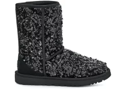 UGG Classic Short Chunky Sequin Boot Black (W)