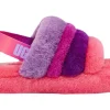 UGG Fluff Yeah Slide Pink Purple Rainbow (Kids)
