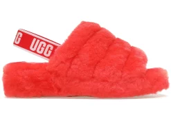 UGG Fluff Yeah Slide Red Currant (W)